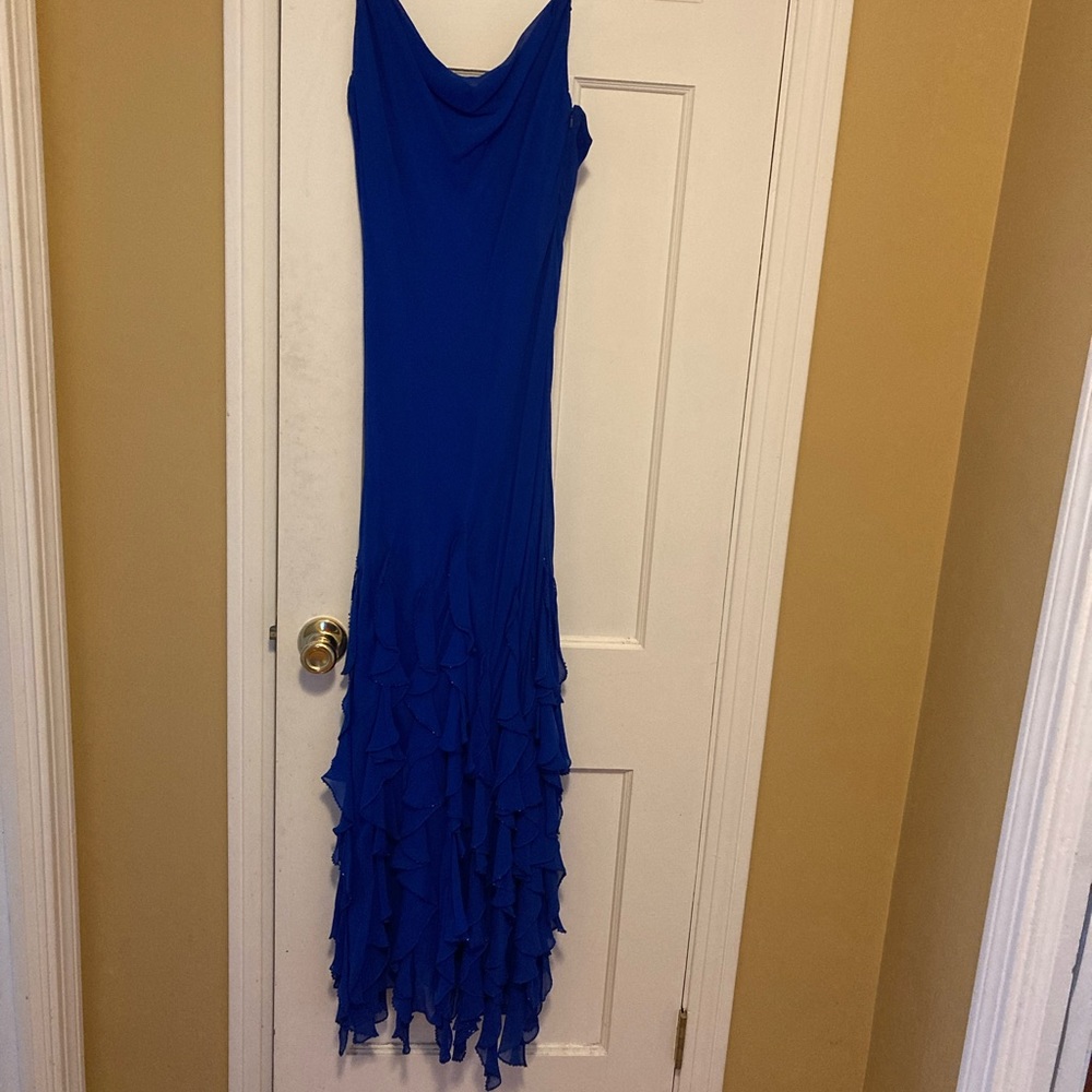 Beautiful blue tiered dress, sparkle detail. NWOT